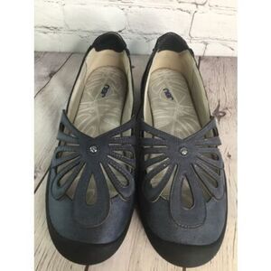 JBU by Jambu womens 9,5 M sandals‎ Pearl Eco Vegan Slip on Flats  Shoes cut outs